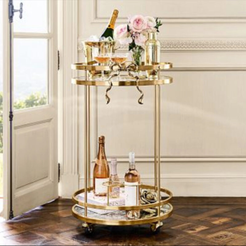 LoveShackFancy Bow Bar Cart (19.5")