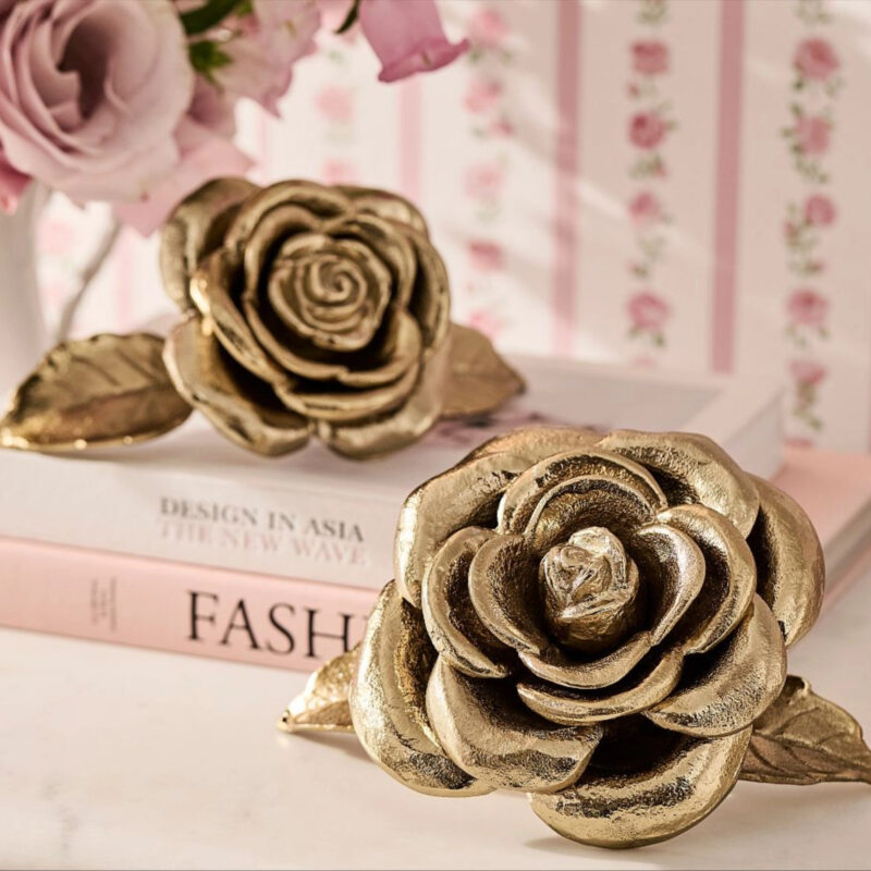 LoveShackFancy Brass Rose Object