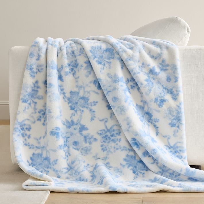 LoveShackFancy Damask Fur Throw LoveShackFancy x Pottery Barn