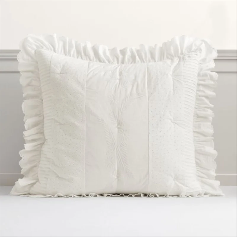 LoveShackFancy Eyelet Euro Pillow Cover