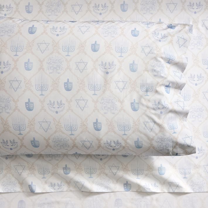 LoveShackFancy Hanukkah Organic Sheet Set LoveShackFancy x Pottery Barn