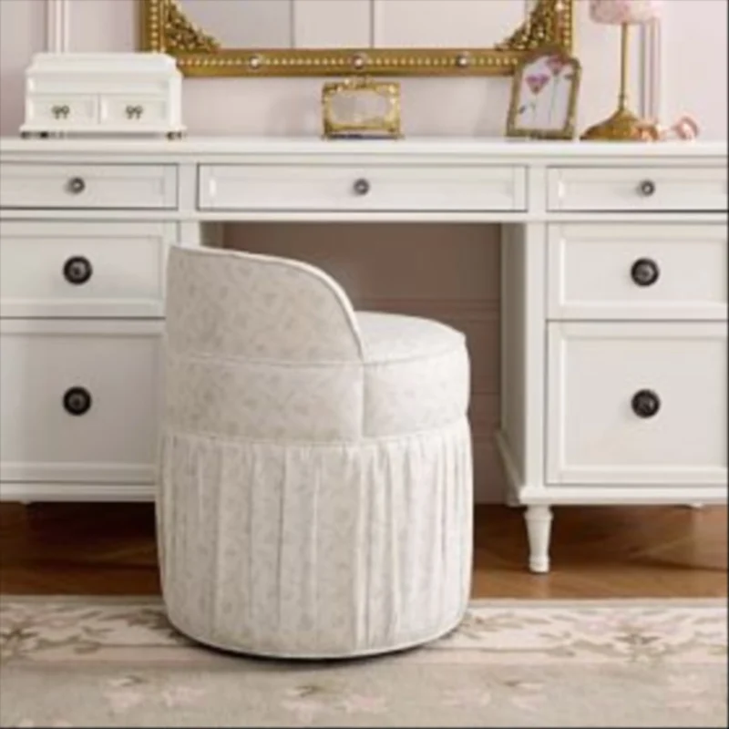 LoveShackFancy Leona Trellis Jacquard Vanity Stool