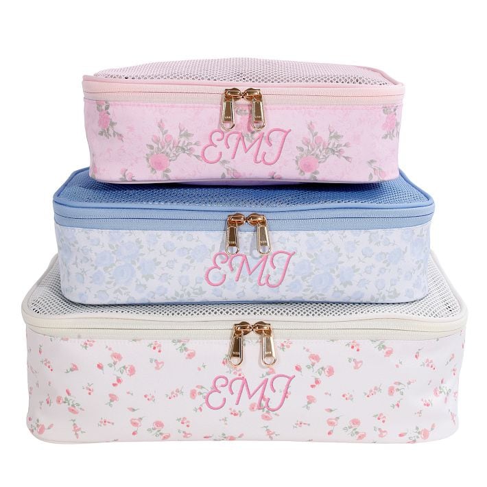 LoveShackFancy Mixed Print Ruffle Packing Cubes, Set of 3 LoveShackFancy x Pottery Barn