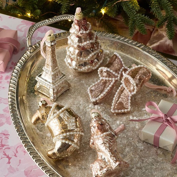 LoveShackFancy Paris Mercury Glass Ornamnets, Set of 5 LoveShackFancy x Pottery Barn