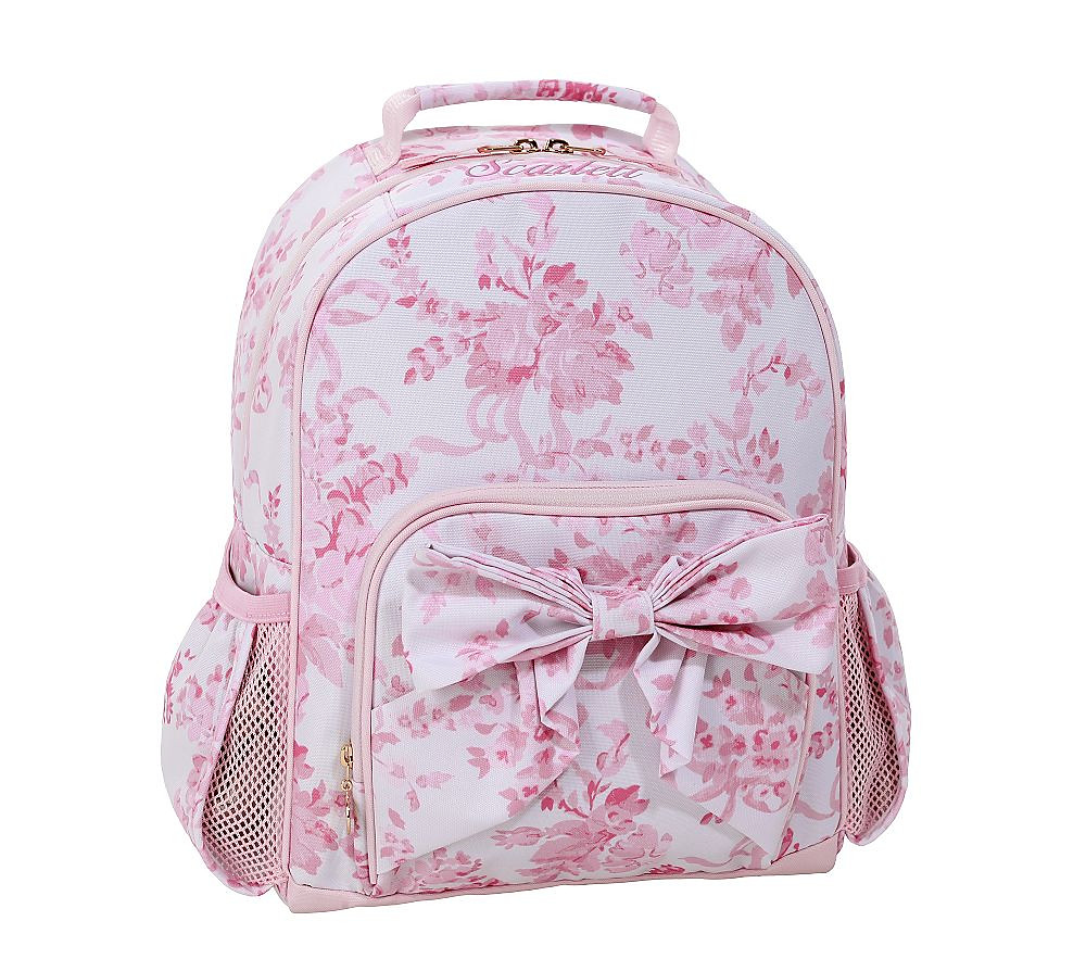 LoveShackFancy Pink Damask Floral Mackenzie Backpack