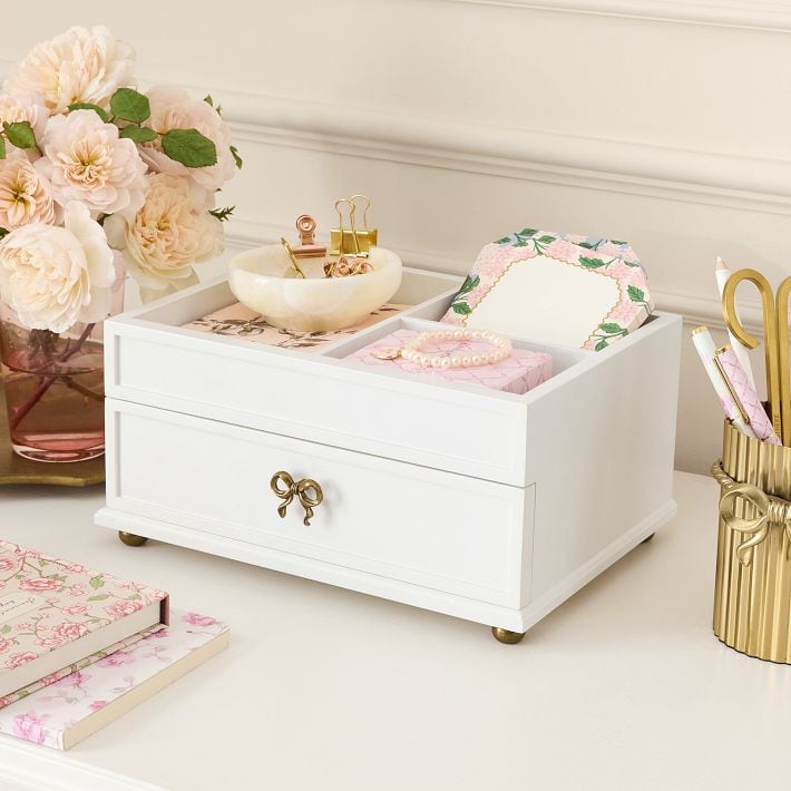 LoveShackFancy Regency Desktop Storage Organizer LoveShackFancy x Pottery Barn