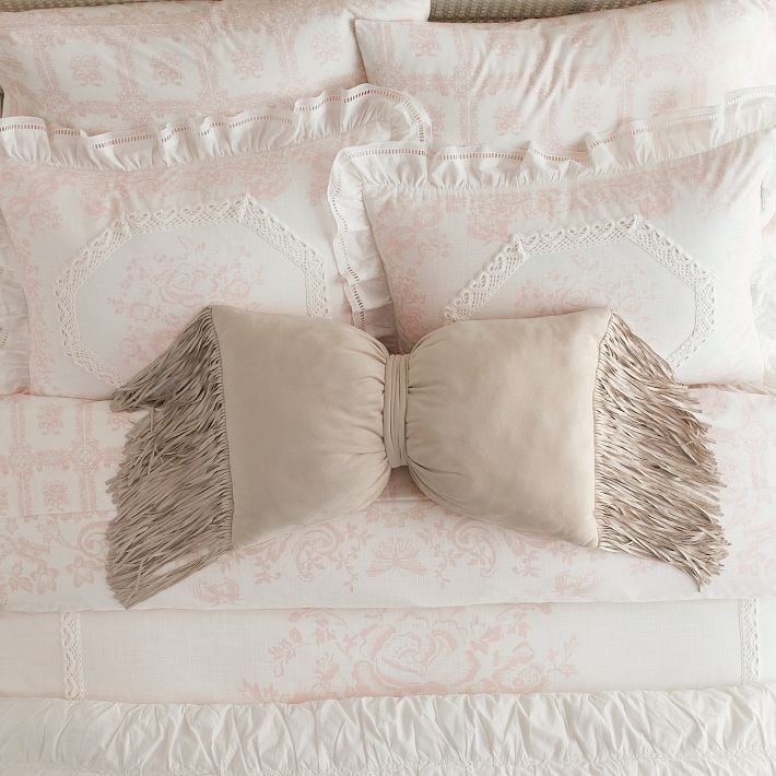 LoveShackFancy Rodeo Bow Pillow LoveShackFancy x Pottery Barn