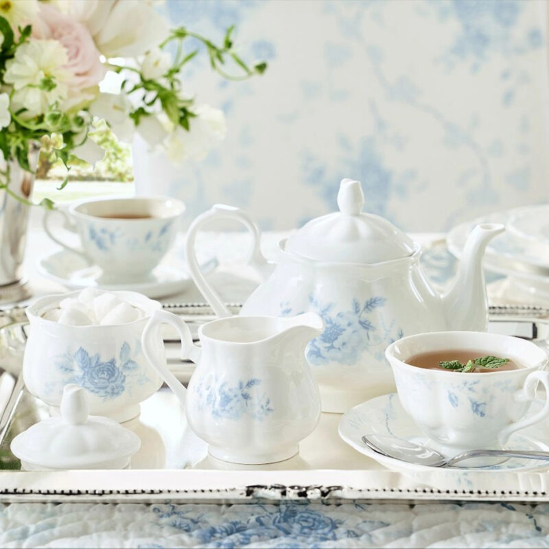 LoveShackFancy Rose Porcelain Tea Set