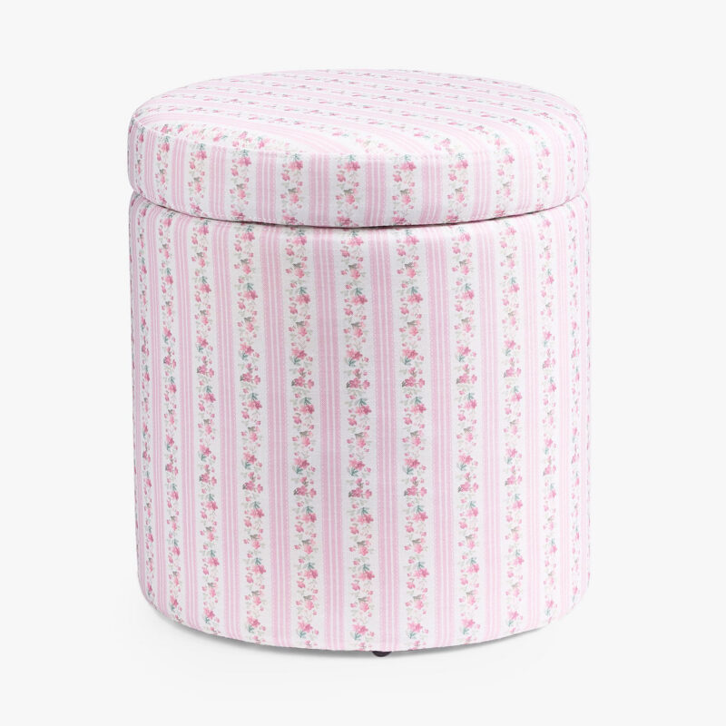 LoveShackFancy Round Storage Ottoman