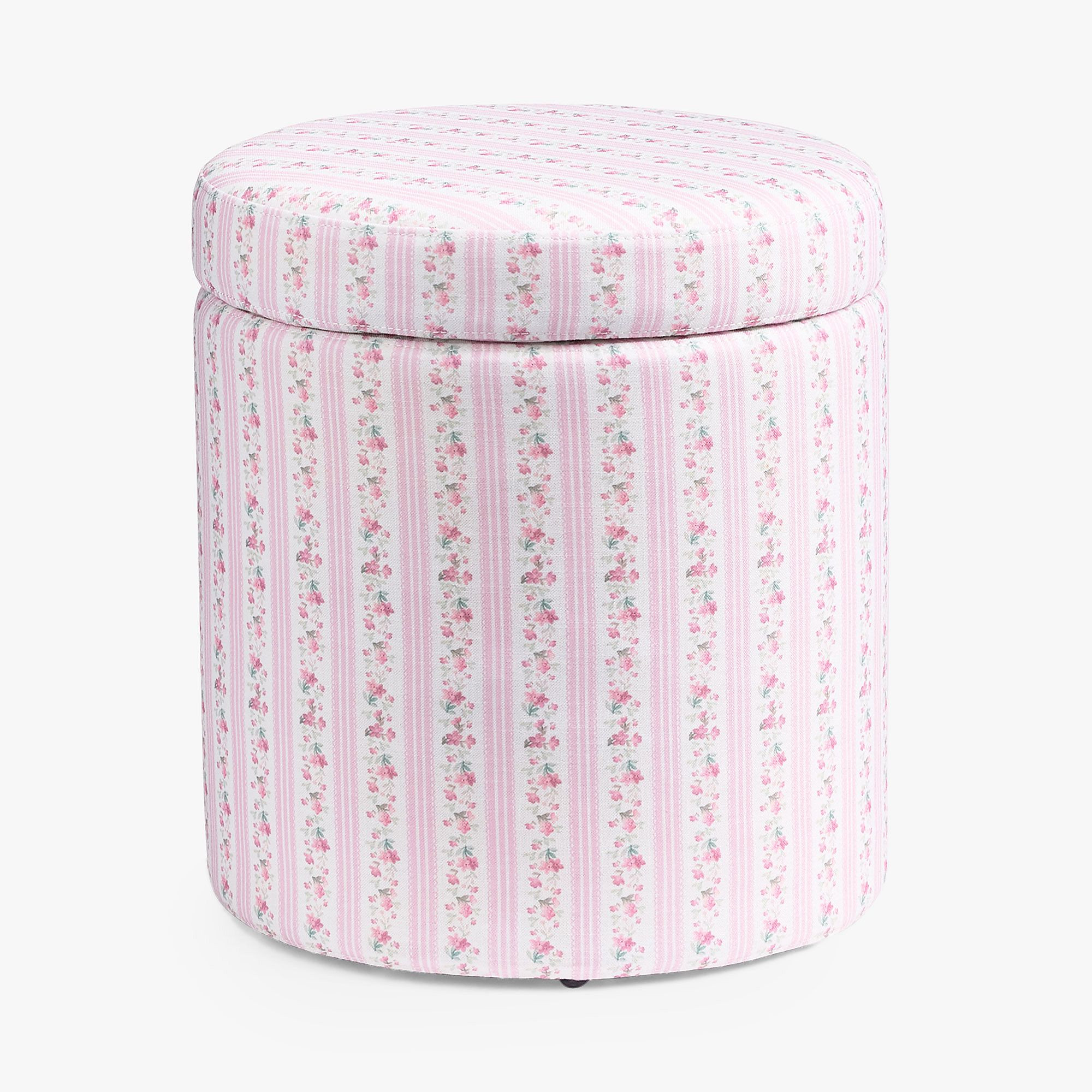 LoveShackFancy Round Storage Ottoman