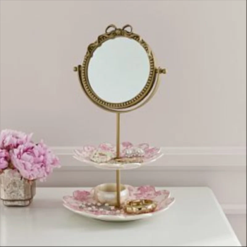 LoveShackFancy Tiered Jewelry Display With Vanity Mirror