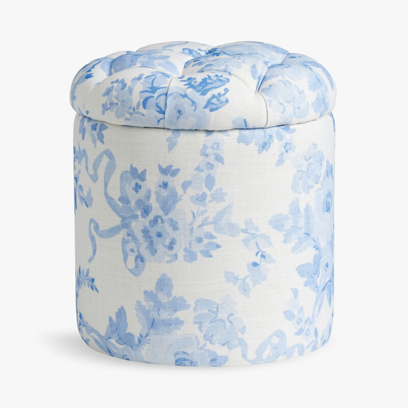 LoveShackFancy Tufted Round Storage Ottoman