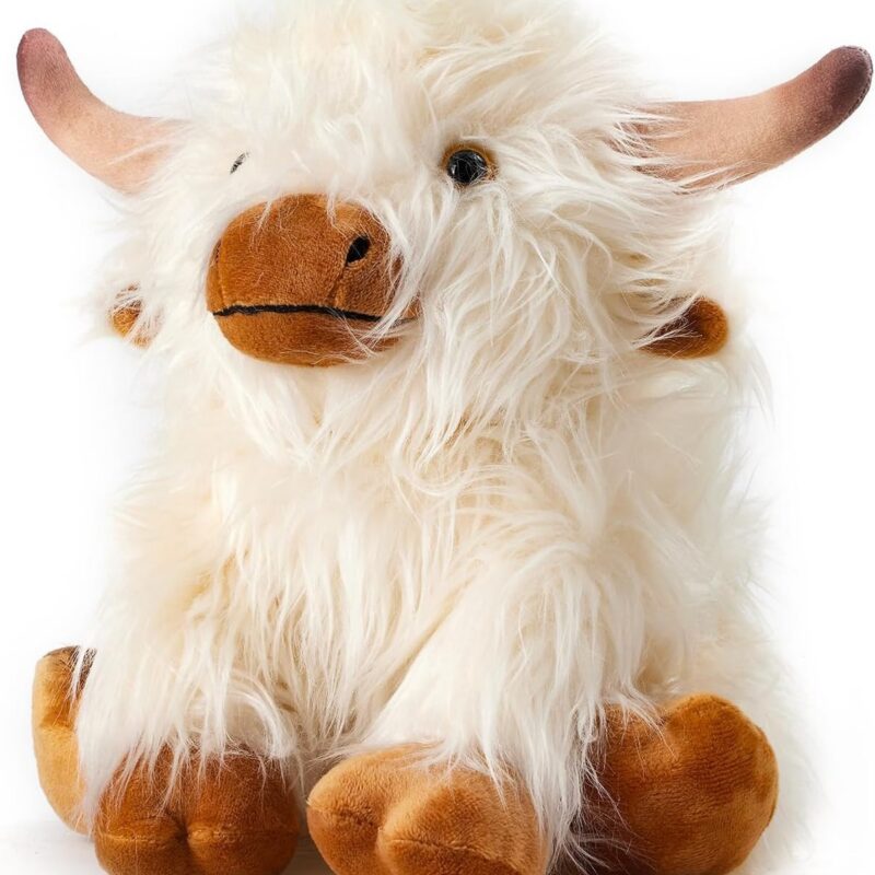 Microwavable Highland Cow Stuffed Animals, Heatable & Coolable Plush Toys