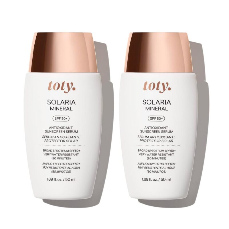toty - Solaria Mineral SPF 50+ Antioxidant Sunscreen Serum 2-PACK - Mineral Tinted Face Sunscreen- Broad Spectrum- Universal Tint- Ultra Fluid - Water Resistant - By Sofia Vergara 50ml