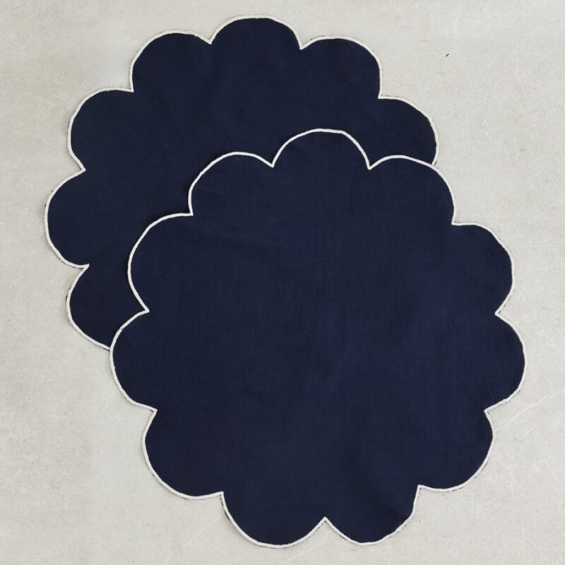 Carolina K Eterna Placemats Set Navy One Size