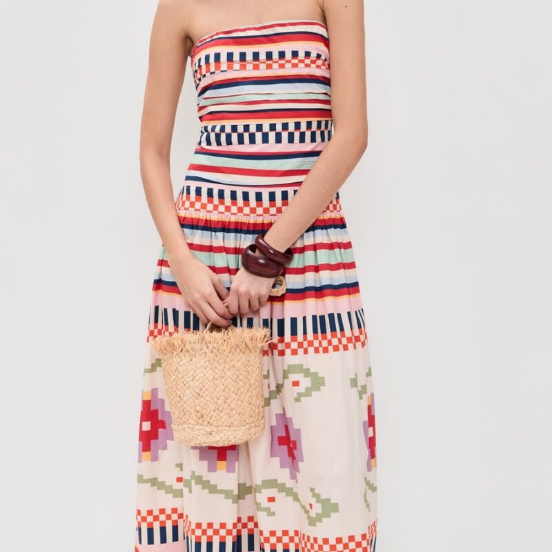 Carolina K Malla Dress Multi Chacana L