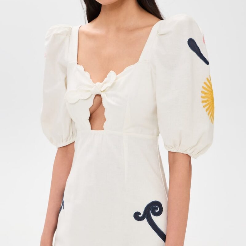 Carolina K Greta Mini Dress Off White M