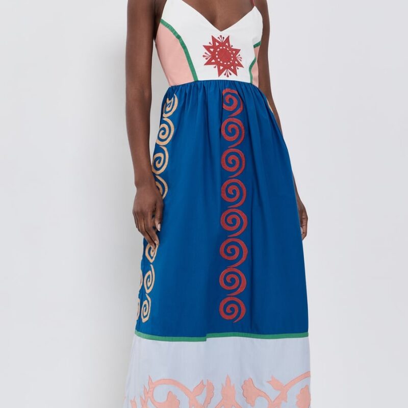 Carolina K Amelia Maxi Dress Blue XL
