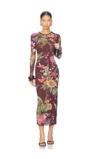 Agua Bendita Robin Dress in Brown. - size S