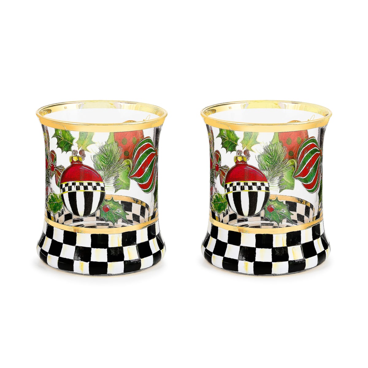 MacKenzie-Childs Deck the Halls Tumbler