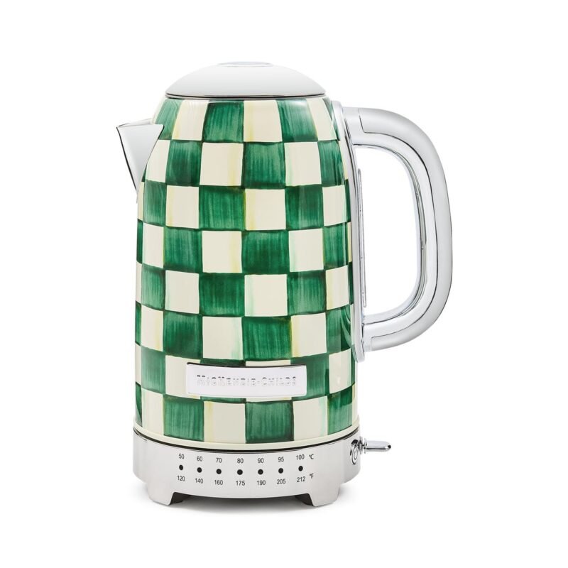 MacKenzie-Childs Emerald Check Electric Kettle