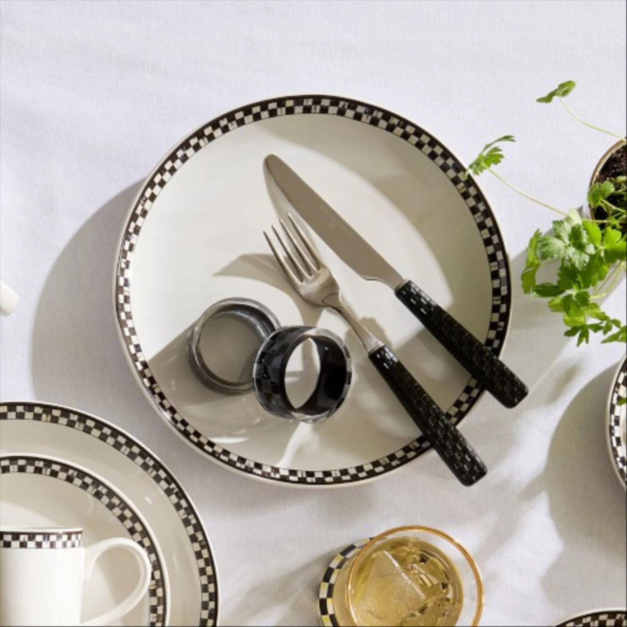 MacKenzie-Childs Everyday Stoneware Dinner Plates, Set of 4
