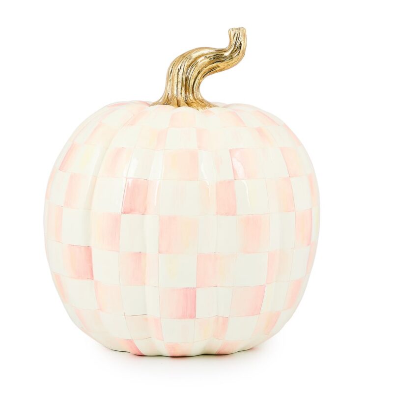 MacKenzie-Childs Rosy Check Large Pumpkin