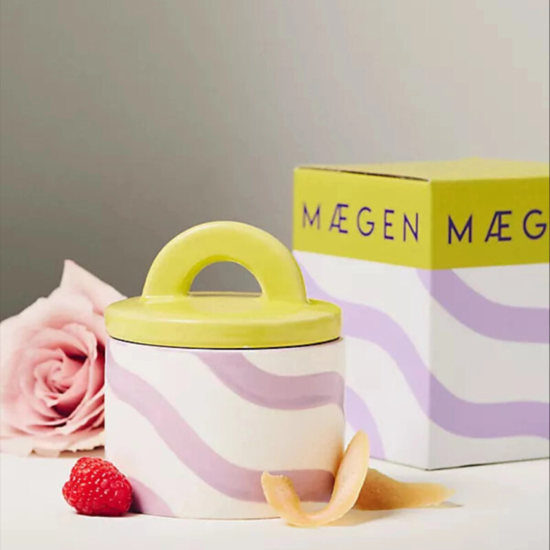 MAEGAN Pablo Pot Floral Water Lotus & Rose Ceramic Candle