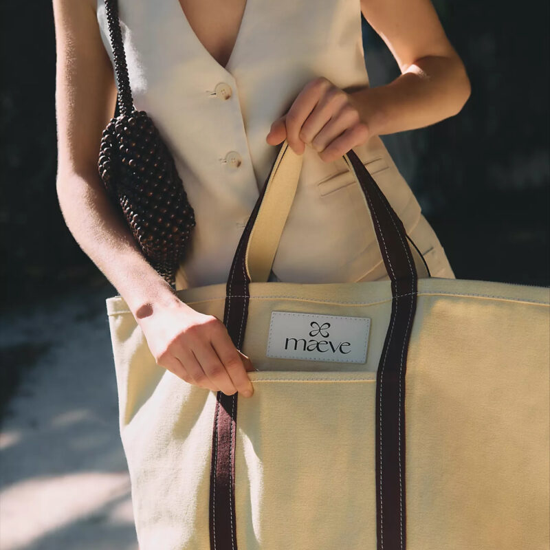Maeve Canvas Carryall Tote Bag
