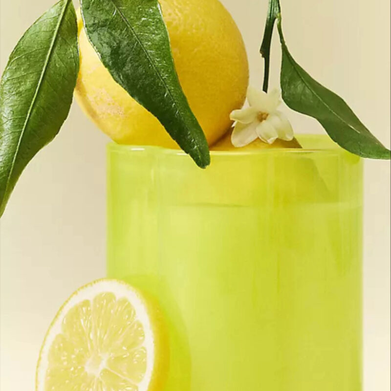 Maeve Floral Lemon Blossom Glass Candle