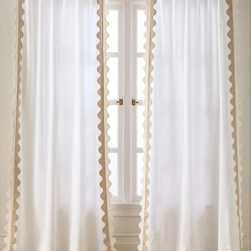 Maeve by Anthropologie Maeve Scalloped Cotton Curtain
