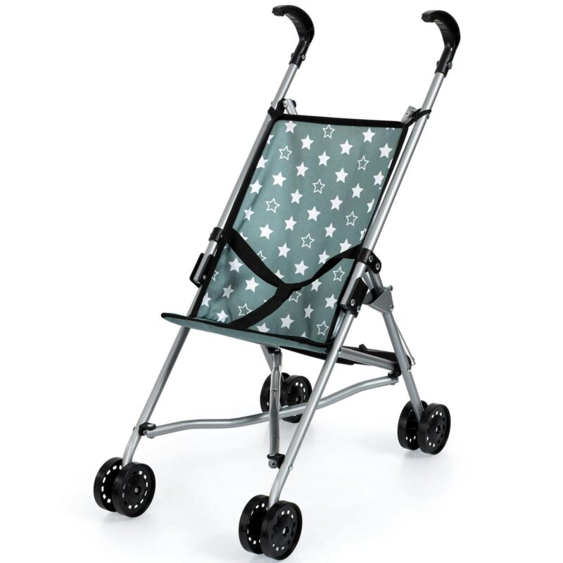 Bayer Design Dolls: Buggy Umbrella Stroller - Green & White Stars