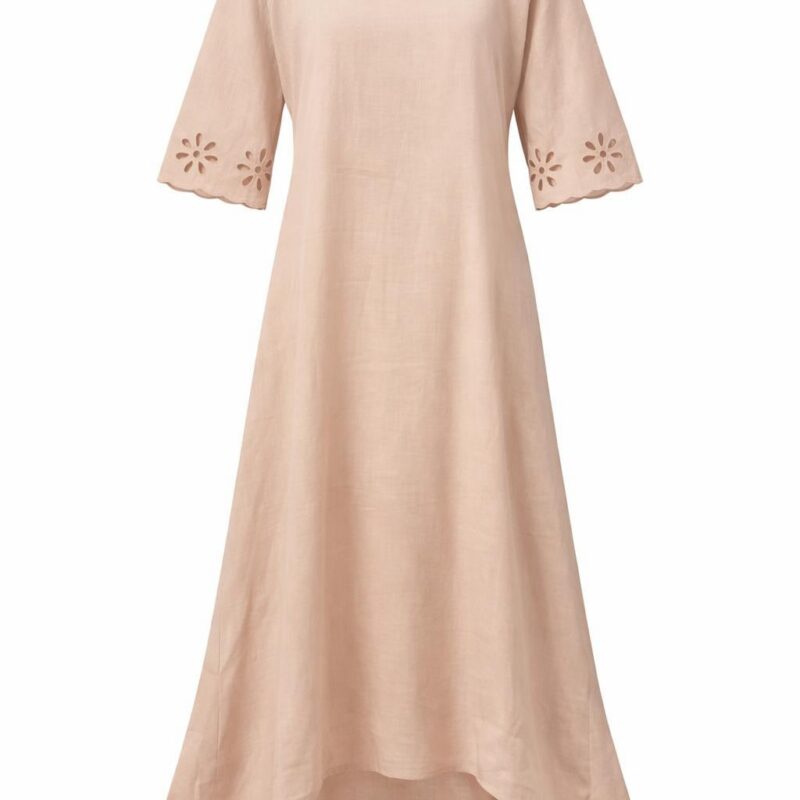 BLUSH EYELET DRESS