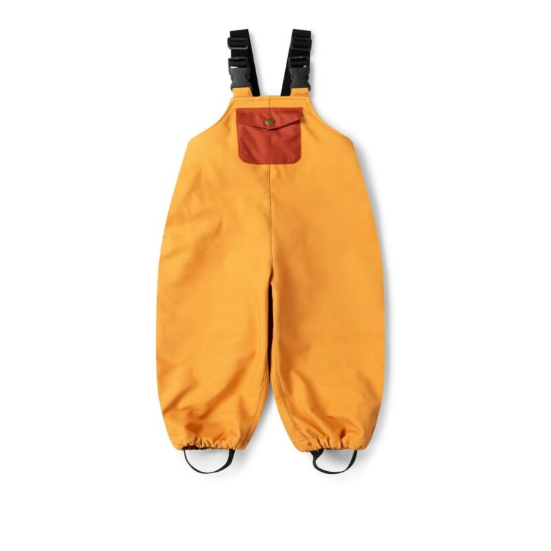 Gold Recycled Lined Waterproof Dungarees, Gold