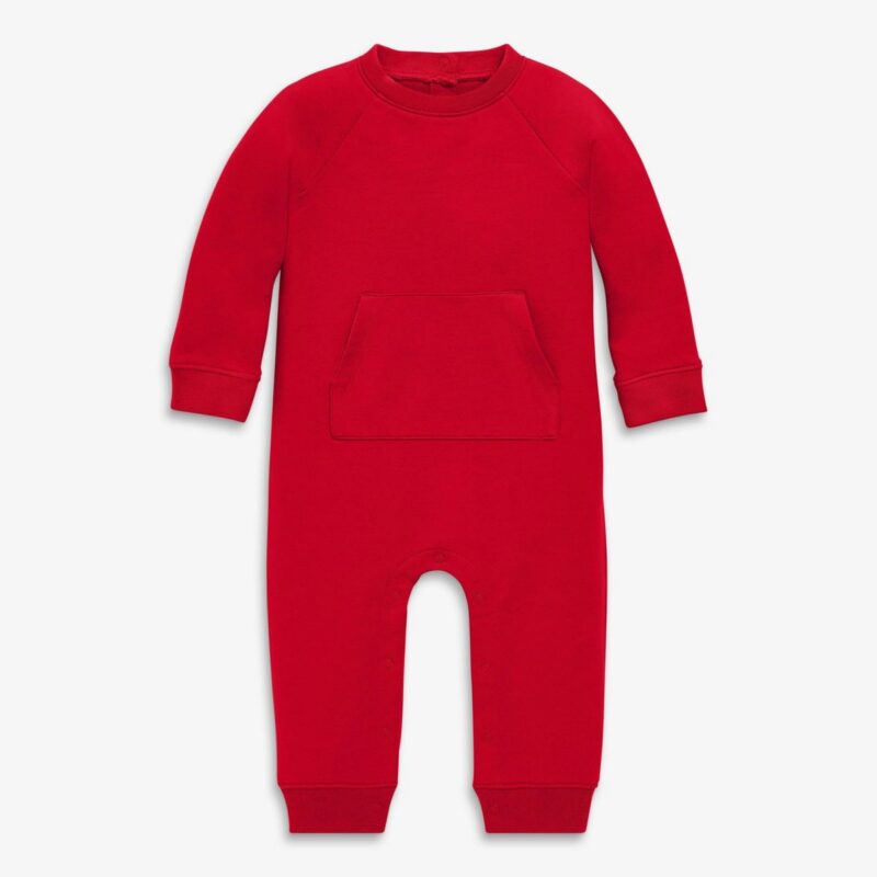 Baby sweatshirt romper in solids
