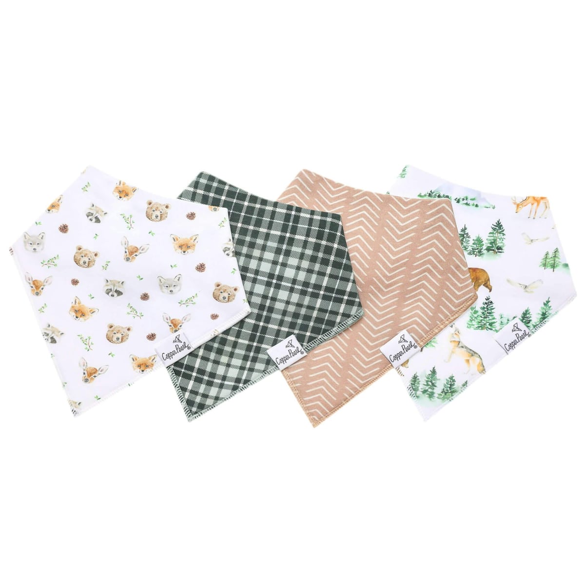 4 Pack Baby Bandana Bibs - Wilder