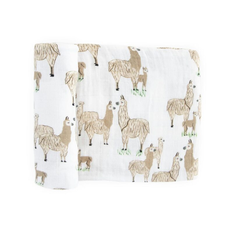 Cotton Muslin Swaddle Blanket - Llama Llama