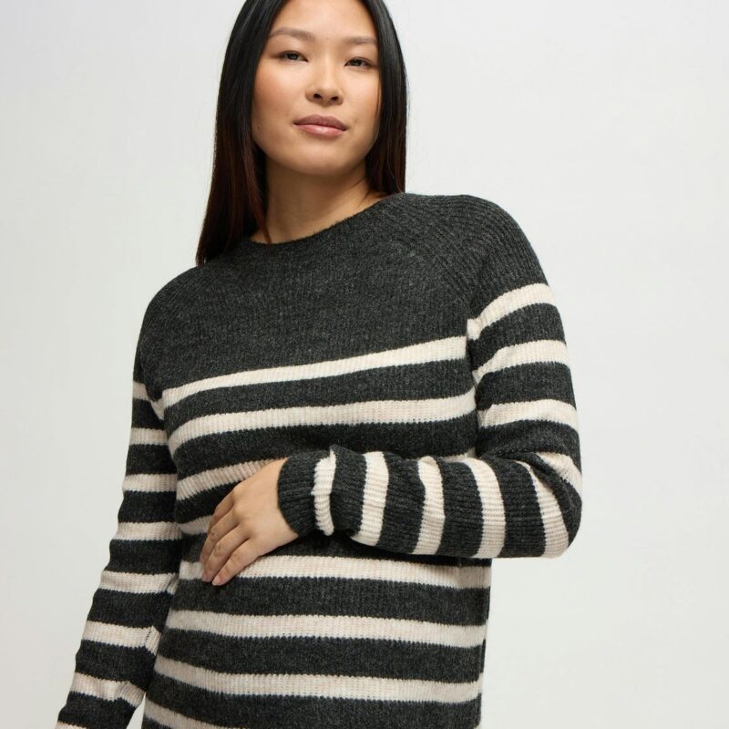 The Softline Side Zip Stripe Maternity and Nursing Sweater