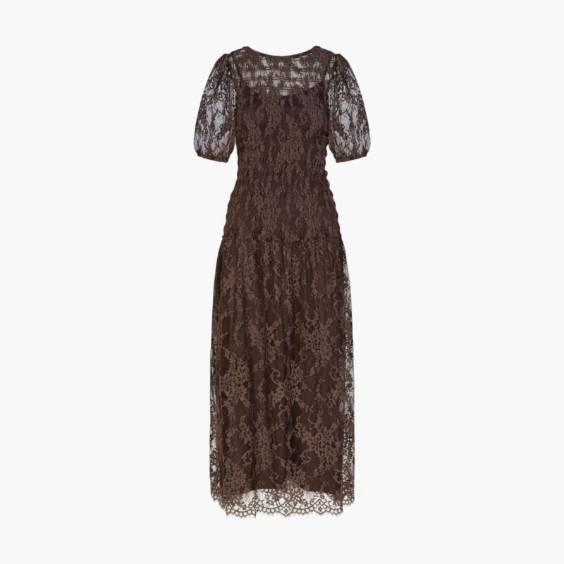 The Short Sleeve Dalia Nap Dress - Chocolate