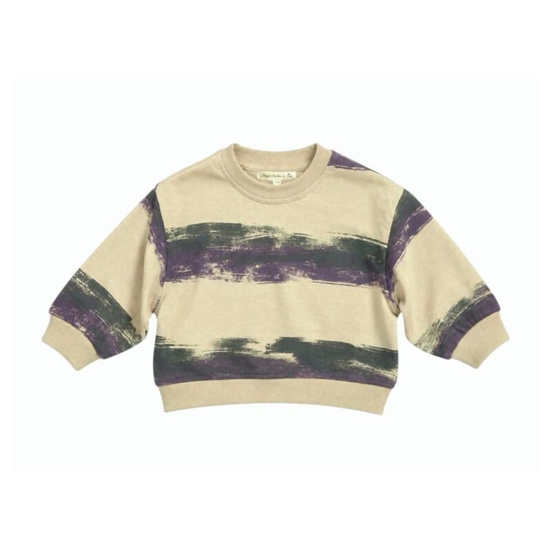 Purple Brush Of Paint Relaxed Fit Sweatshirt