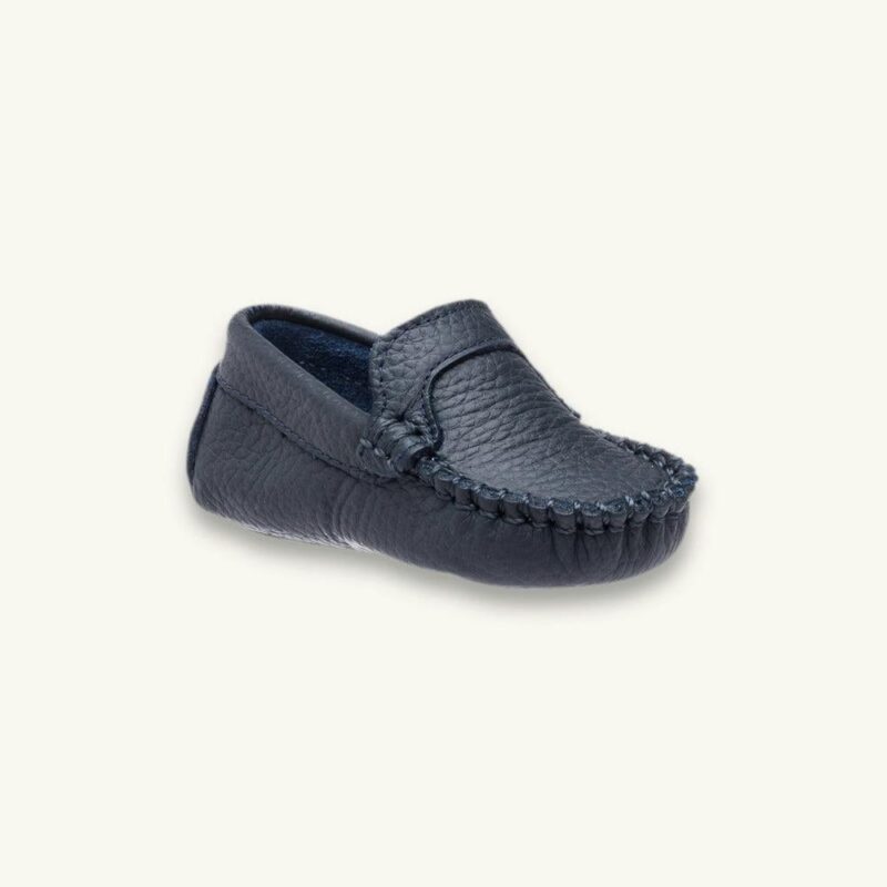 Moccasin Baby | Navy Blue Leather