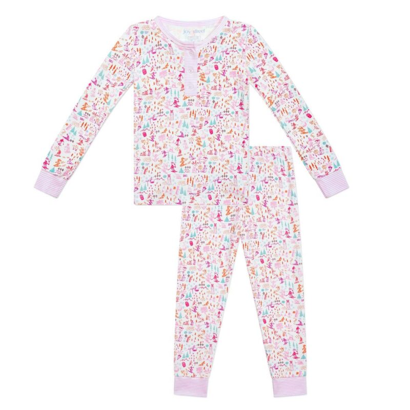 Ski Two Piece Kids Henley Pajamas