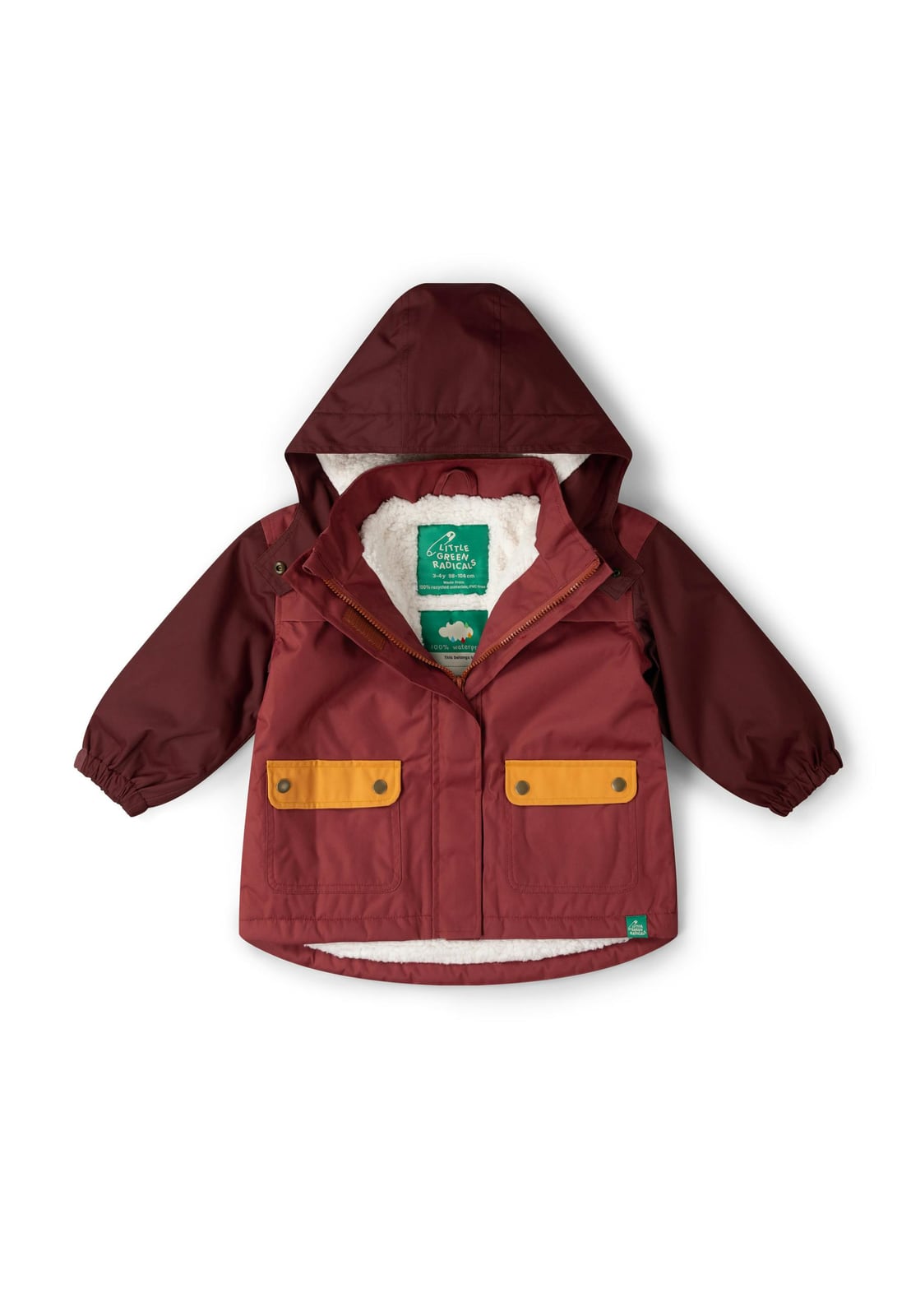 Berry Recycled Waterproof Winter Coat, Purple