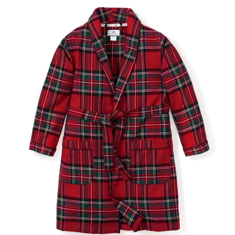 Kid's Brushed Twill Robe in Imperial Tartan