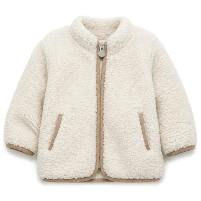 TARTINE ET CHOCOLAT Teddy Zip Baby Jacket - Naturel