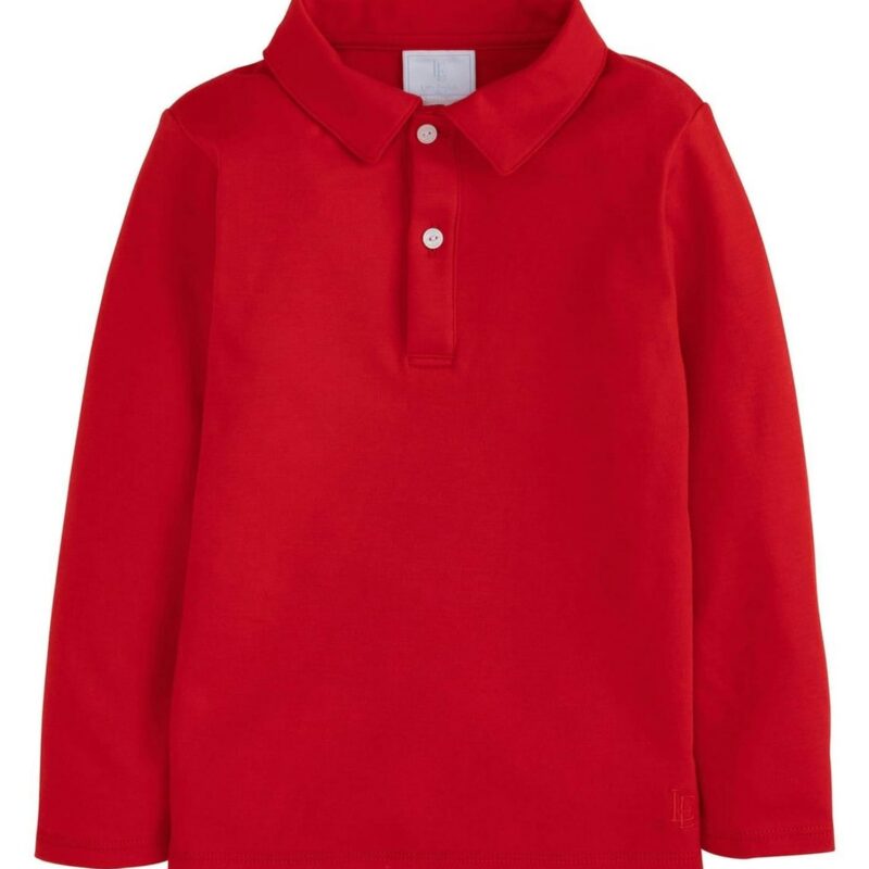 Long Sleeve Polo - Red