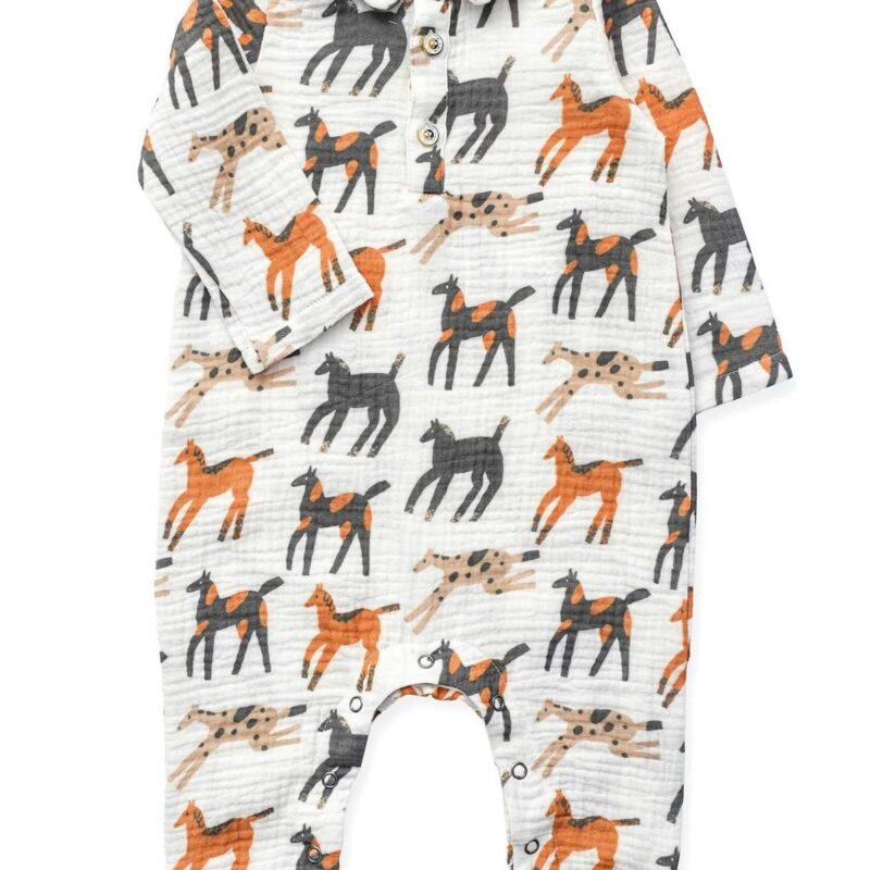 Giddy-Up Teddy Buttondown Romper