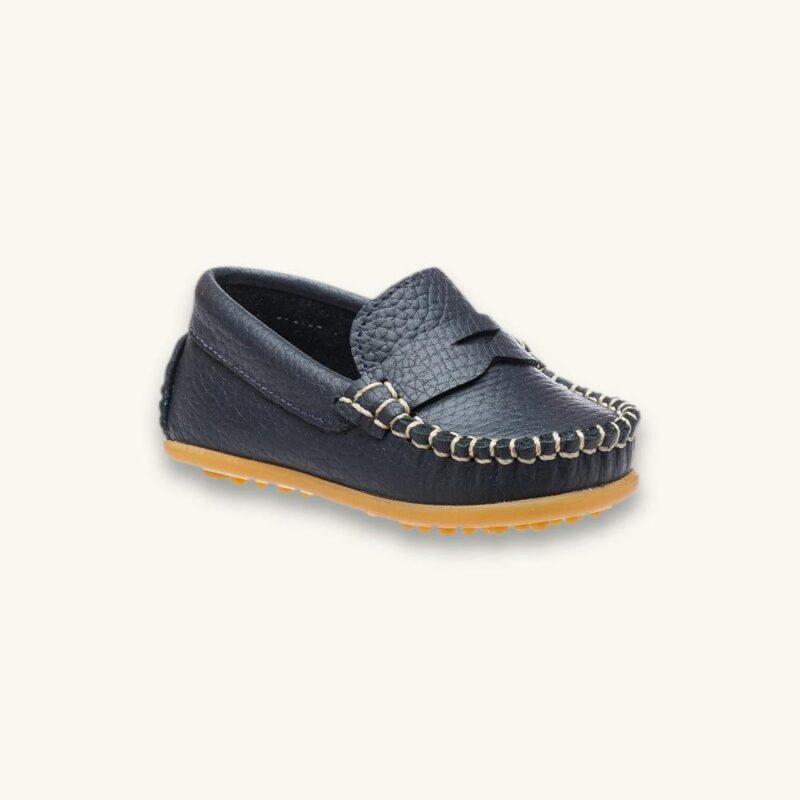 Toddler Alex Driver Moccasin | Blue Leather