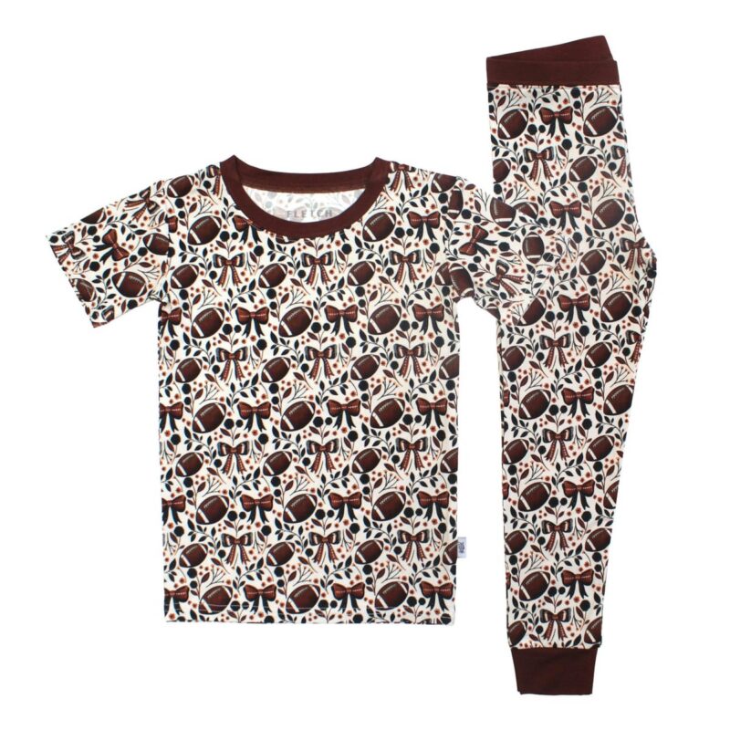 Game Day Blooms 2 Piece Pajama Set (Short Sleeve/Pants)