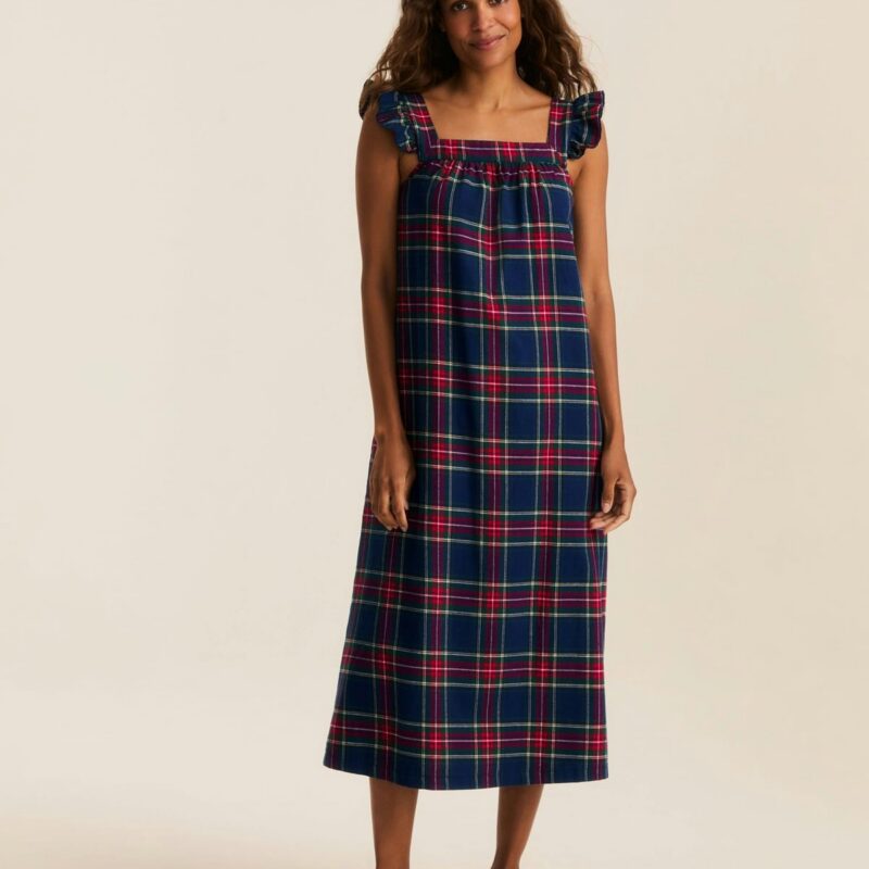 Women's Brushed Twill Clara Nightgown in Windsor Tartan